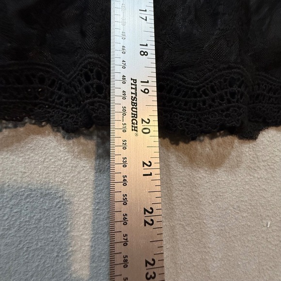 Forbidden Black Lace Sheer Mesh Overlay Dark Romantic Goth Skirt Women L - Picture 7 of 12